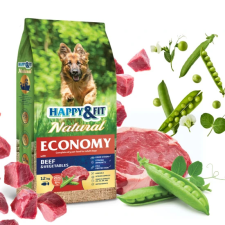 Happy&Fit Natural Economy Adult with Beef and Vegetables 3x12kg kutyaeledel
