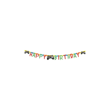 Happy Gamer Birthday füzér - 2 méter party kellék