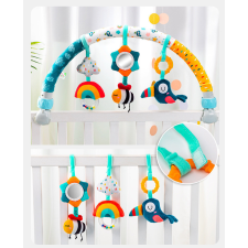 Happy monkey Játékhíd babakocsira, kiságyra - Rainbow kreatív és készségfejlesztő