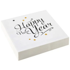  Happy New Year Golden Wishes szalvéta 20 db-os 33x33 cm party kellék
