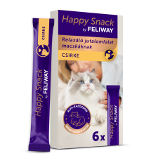  Happy Snack by FELIWAY - csirkés, krémes jutalomfalat macskáknak 6 db (90g) jutalomfalat macskáknak