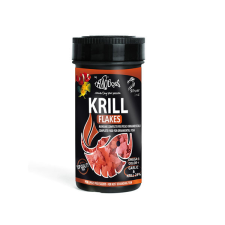  Haquoss | KRILL FLAKES | Teljes értékű pehely fokhagymával, haltáp - 1000 ml / 150 g haleledel