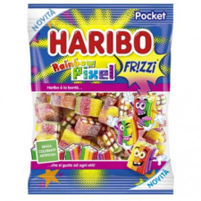 Haribo Pixel FIZZ savanyú, gyümölcsízű gumicukor - 80 g csokoládé és édesség