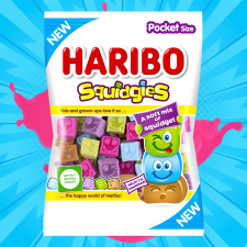Haribo Squidgies gyümölcs és cola ízű habosított gumicukor 80g csokoládé és édesség