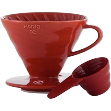 Hario Dripper V60-02, kerámia, piros kávéfőző