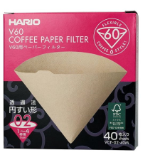 Hario Misarashi papírové filtry V60-02, nebělené, 40ks kávéfőző kellék