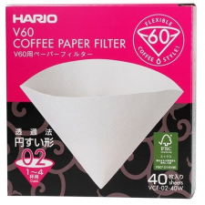 Hario papírfilter V60-02, fehér, 40 db kávéfőző kellék