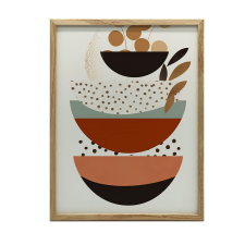  Harmonia Boho, 50x70 cm, rama drewniana ciemny brąz, papier matowy 230 gsm grafika, keretezett kép
