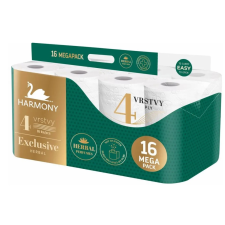 Harmony Toalettpapír 4-rétegű HARMONY EXCLUSIVE HERBAL PARFUMES - 16 tekercs 8584014858441 higiéniai papíráru
