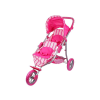  Háromkerekű iker babakocsi - rózsaszín