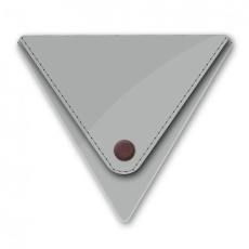  Háromszög pénztárca - SILBER / METALLIC - Triangle Purse Small