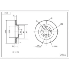Hart féktárcsa 241 042 autóalkatrész