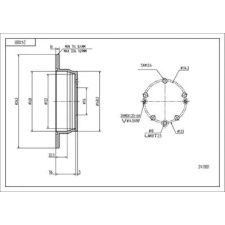 Hart féktárcsa 241 081 autóalkatrész