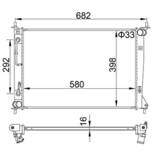 Hart hűtő, motorhűtés hart 622 278 autóalkatrész