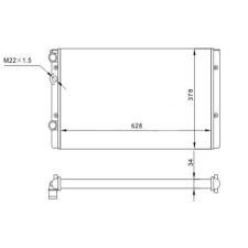 Hart hűtő, motorhűtés hart B42 372 autóalkatrész