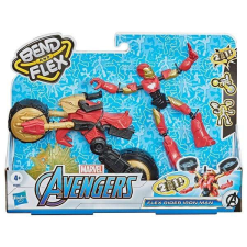 Hasbro Marvel Avengers Bend and Flex Rider figura járművel - Iron Man játékfigura