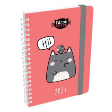  Határidőnapló LIZZY CARD KitTok B/6 heti spirálozott gumis 2024. határidőnapló