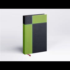  Határidőnapló Prémium M A/5, napi krémszínű lapokkal zöld Realsystem 2026. határidőnapló