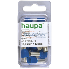 HAUPA 270826 Szigetelt érvéghüvely, 16mm2, 12mm, kék, 10db/cs villanyszerelés