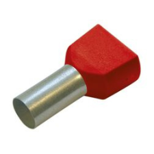 HAUPA Érvéghüvely szigetelt iker 2x 10mm2 14mm piros Haupa - 270798 villanyszerelés