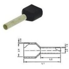 HAUPA GmbH Haupa érvéghüvely iker 2* 1,5/12 fekete 270790 villanyszerelés