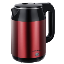 Hausberg HB-3623RS 2,2L vörös dupla falú acél vízforraló 1800W vízforraló és teáskanna
