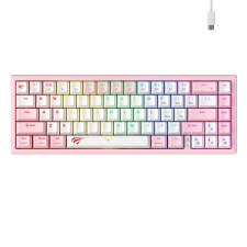 HAVIT KB874L angol gaming billentyűzet rózsaszín-fehér (KB874L-pink) billentyűzet