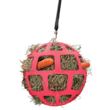 Hay Slow Feeder Rugalmas gömb szénaadagoló lovak számára 22 cm rózsaszín haszonállat felszerelés