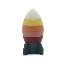 Hazelnut, Szilikon Egymásra Rakható Rakéta, Puzzle, Babajáték, Montessori Játék, Ajándék babáknak készségfejlesztő