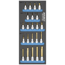 Hazet 163-571/22 dugókulcs betét készlet, 22 részes (163-571/22) dugókulcs