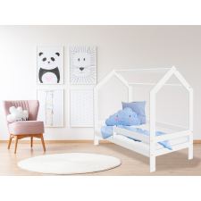  HÁZIKÓ D3 gyerekágy fehér 80 x 160 cm Ágyrács: Lamellás ágyrács, Matrac: COCO 10 cm matrac, Ágy alatti tárolódoboz: Fehér tárolódoboz ágy és ágykellék