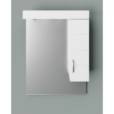 HBFürdőszobabútor HB Standard 65SZ MART tükör polcos szekrénykével 79x65 cm fürdőszoba bútor