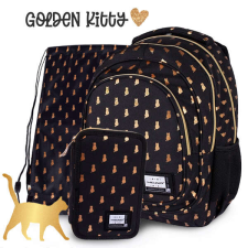 Head cicás iskolatáska, hátizsák 39 cm SZETT - Golden Kitty iskolatáska