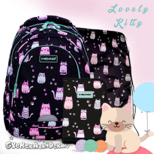 Head cicás iskolatáska, hátizsák 39 cm SZETT - Lovely Kitty iskolatáska