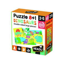 Headu 8+1 kétoldalas puzzle - Dinoszauruszok puzzle, kirakós