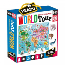 Headu Óriás Puzzle-Világutazás 3D állatokkal - 108db-os kreatív és készségfejlesztő