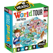 Headu Óriás Puzzle - Világutazás 3D állatokkal 108db-os World Tour Giant puzzle Headu puzzle, kirakós
