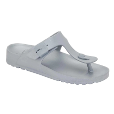 Health And Fashion Shoes Scholl Bahia Flip-Flop-Ezüst-Női strandpapucs 38
