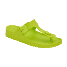 Health And Fashion Shoes Scholl Bahia Flip-Flop-Lime-Női strandpapucs 39