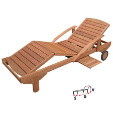  Hecht Kerti napozóágy fa - HECHT ERA kerti bútor