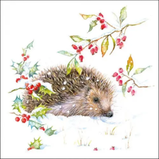  Hedgehog In Winter papírszalvéta 33x33cm, 20db-os konyhai eszköz