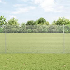  Hegesztett Drótháló Kerítés 22 U Oszloppal Ezüst 1.5x25 m Acél építőanyag