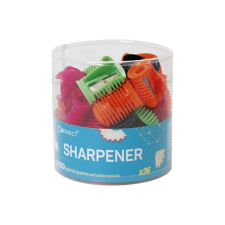  Hegyező 1 lyukú műanyag Connect különféle színek, 36 db/henger hegyező