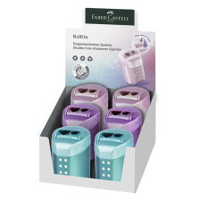  Hegyező FABER-CASTELL RollOn Sparkle 2 lyukú tartályos metál színekben hegyező
