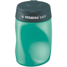 Hegyező, háromlyukú, tartályos, balkezes, STABILO "Easy", olajzöld hegyező