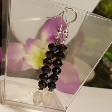  Hegyikristály és Csehkristály fülbevaló fülbevaló