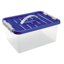  Heidrun Clipbox Átlátszó Tároló doboz  14L 40x29x18cm  fogantyúval, Clippes tetővel bútor