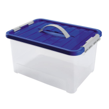  Heidrun Clipbox Átlátszó Tároló doboz  25L 44x31x23cm fogantyúval, Clippes tetővel bútor