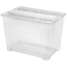  Heidrun Tex Box 6. Átlátszó Tároló doboz 70L 57x38x40,5cm tetővel bútor