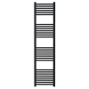 HeizTech egyenes matt fekete acél fürdőszobai törölközőszárító radiátor 40 x 160 cm, 720 W